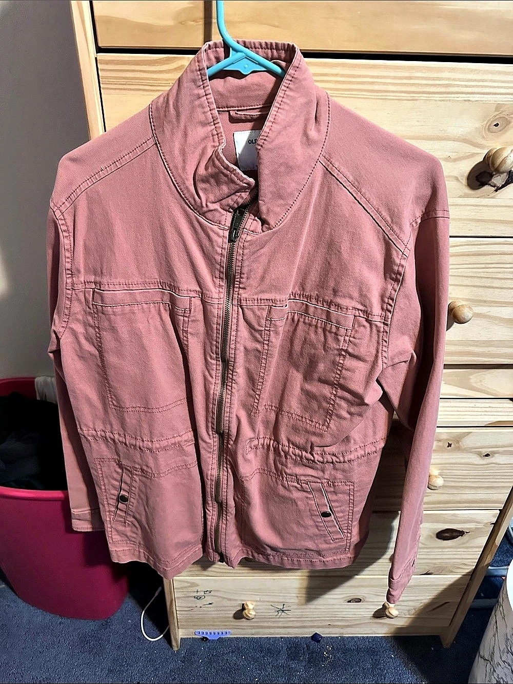 Old Navy Utility Jacket in Pink Size Large
